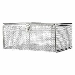 Budget 🔥 Marlin Steel Basket with Lid 368050-31 - Electropolished Stainless Steel - 14"L x 10"W x 6"H Qty 1-4 🔔