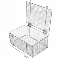 Best Sale ⭐ Marlin Steel Basket w/ Lid Electropolished Stainless Steel 14 x 10 x 6-5/8, Price Each for Qty 1-4 ✨