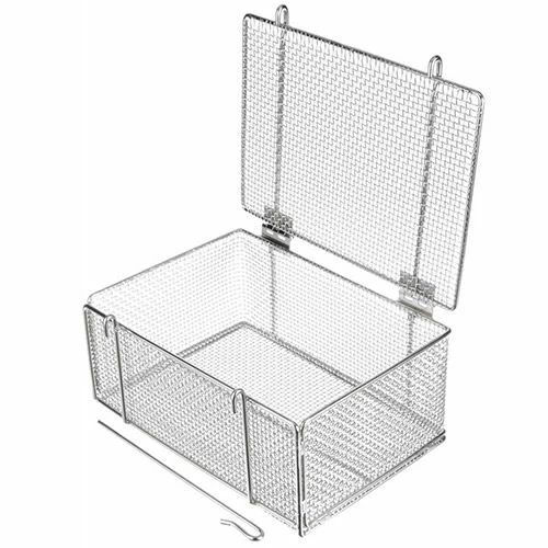 Best Sale โญ Marlin Steel Basket w/ Lid Electropolished Stainless Steel 14 x 10 x 6-5/8, Price Each for Qty 1-4 โจ