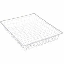 Top 10 ✔️ Marlin Steel Wire Tote Basket - White 21"L x 17"W x 3-3/16"H Plain Steel - Price Each for Qty 1-4 😍