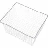 Deals 🔥 Marlin Steel Wire Tote Basket - White 18-1/4"L x 17"W x 11-1/4"H Plain Steel Price Each for Qty 5+ 🥰
