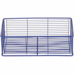 Best Sale 😍 Marlin Steel Wire Tote Basket - Blue 11"L x 6"W x 3-1/2"H Plain Steel - Price Each for Qty 5+ 🎁