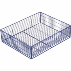 Best deal ❤️ Marlin Steel Plain Steel Display Basket Blue 14"L x 11"W x 3-1/2"H, Qty 5+ 🤩