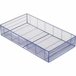 Hot Sale 🎁 Marlin Steel Plain Steel Display Basket Blue 20"L x 11"W x 3-1/2"H Qty 1-4 ⭐