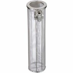 Outlet 🎁 Marlin Steel Round Mesh Basket 3-3/16"Dia. x 12"H - Stainless Steel - Price Each for Qty 1-4 ❤️