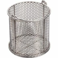 Wholesale ✔️ Marlin Steel Perforated Round Basket 8-5/8"Dia x 8-1/4"H Stainless Steel - Price Each for Qty 1-4 👏