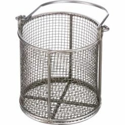 Buy 🎁 Marlin Steel Round Wire Basket 6-5/8"Dia. x 6-5/8"H 0.25" Wire - Plain Steel - Price Each for Qty 5+ 😉