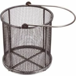 Best Pirce 👍 Marlin Steel Round Wire Basket 8-5/8"Dia. x 8-5/8"H 0.25" Wire Plain Steel - Price Each for Qty 1-4 ⌛
