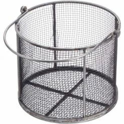 Wholesale ⌛ Marlin Steel Round Wire Basket 10-5/8"Dia. x 8-5/8"H 0.25" Wire - Plain Steel Price Each for Qty 1-4 ✨