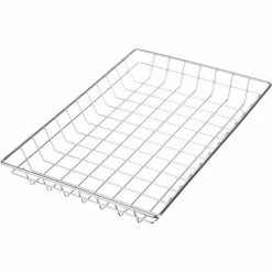 New 🎉 Marlin Steel Plain Steel Chrome Plated Wire Nesting Basket 18"L x 12"W x 2"H, Qty 5+ 🔔