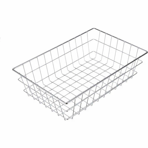 Promo โ๏ธ Marlin Steel Plain Steel Chrome Plated Display Basket 20"L x 14"W x 5"H, Qty 5+ โญ