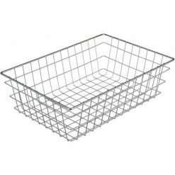 Best Pirce 😀 Marlin Steel Plain Steel Chrome Plated Display Basket 18"L x 14"W x 6"H, Qty 5+ 🤩