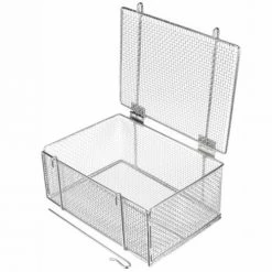 Best deal 🎁 Marlin Steel Basket w/ Lid Electropolish Stainless Steel 14"L x 10"W x 6-5/8"H Price Each for Qty 5+ 👍