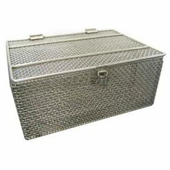 Budget 🥰 Marlin Steel Steel Wire Basket with Lid 14 x 10 x 6 Stainless Steel - Price Each for Qty 5+ 😀